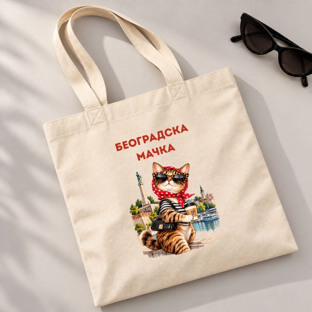 Ceger Beogradska mačka sa Mačketina dizajnom i motivima Beograda